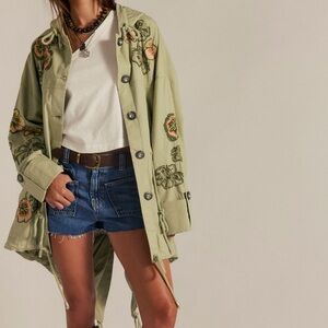 Free People Davy Jones Embroidered Parka
